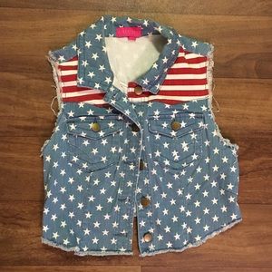 American Flag Denim Vest!